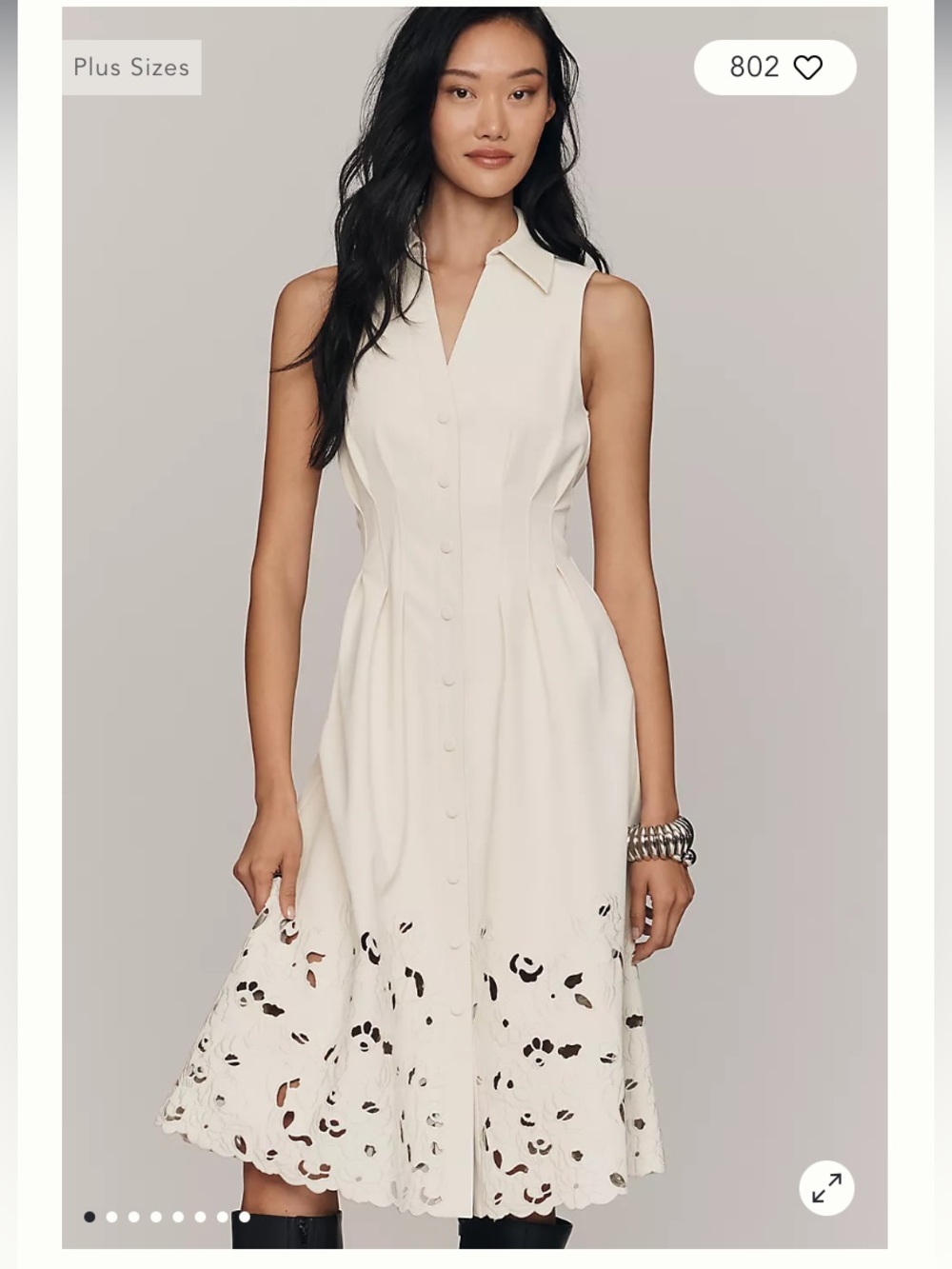 NWT Anthropologie Eyelet Midi lace Dress .
